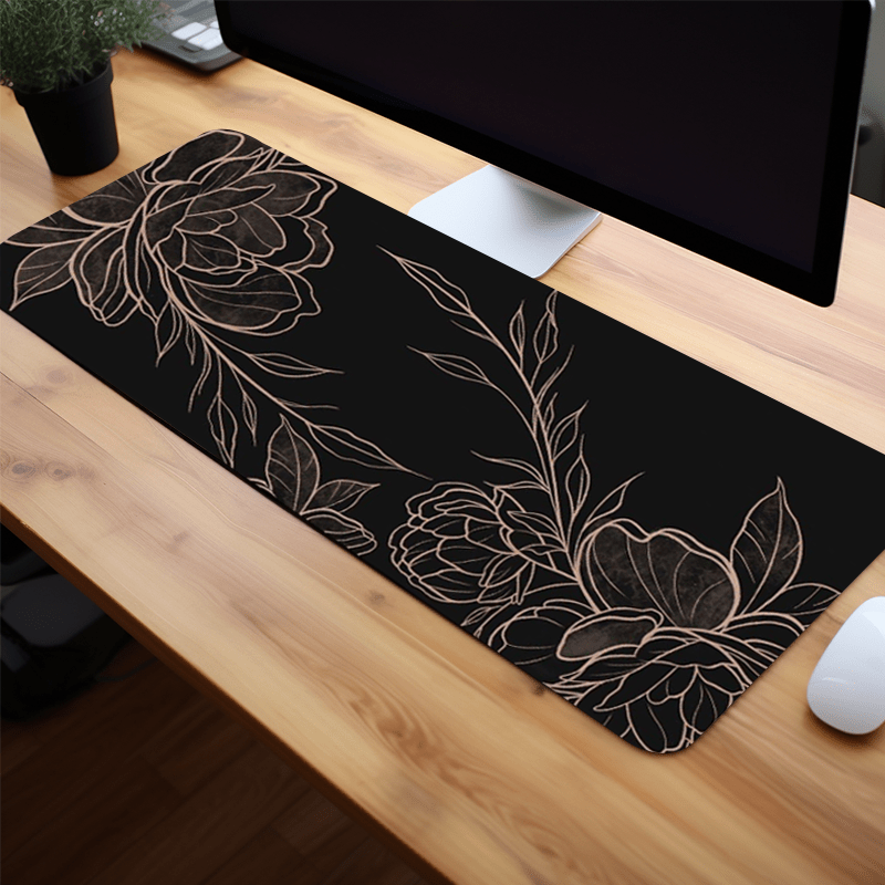 Reddish Mouse Pad Long Non slip Waterproof Office Table Mat