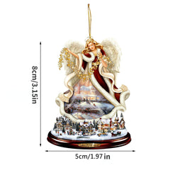 Christmas Tree Acrylic Pendant Keychain Bag Backpack Decoration