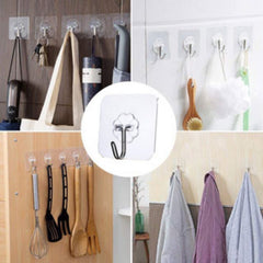 10pcs Adhesive Hooks Stainless Heavy Duty Hooks for Bathroom Kitchen