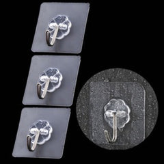 10pcs Adhesive Hooks Stainless Heavy Duty Hooks for Bathroom Kitchen