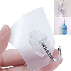 10pcs Adhesive Hooks Stainless Heavy Duty Hooks for Bathroom Kitchen