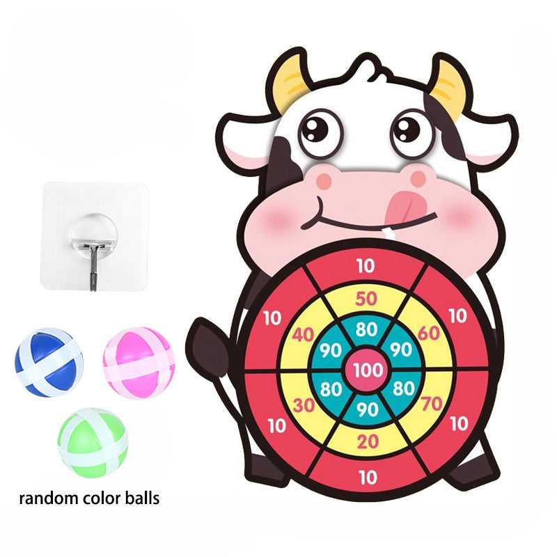 Animal Dartboard Sticky Ball Indoor Outdoor Toy Darts Girls Boys