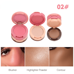Contouring Blush Palette Highlighter Shadow Cover Blemishes Brighten V Face