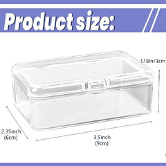 30pcs Small Plastic Bead Storage Containers Transparent Boxes Hinged Lid