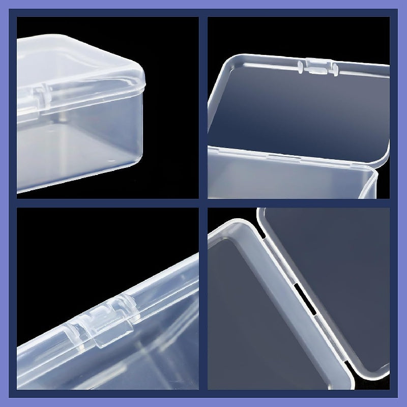 30pcs Small Plastic Bead Storage Containers Transparent Boxes Hinged Lid