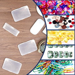 30pcs Small Plastic Bead Storage Containers Transparent Boxes Hinged Lid