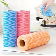 50pcs Disposable Kitchen Cleaning Cloths Washable Wet/Dry Towel