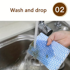 50pcs Disposable Kitchen Cleaning Cloths Washable Wet/Dry Towel
