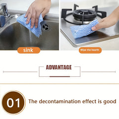 50pcs Disposable Kitchen Cleaning Cloths Washable Wet/Dry Towel