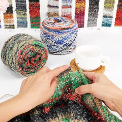 Hand Knitted Gradient Mohair Yarn, Crocheting Wool Acrylic Polyester Thread