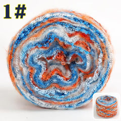 Hand Knitted Gradient Mohair Yarn, Crocheting Wool Acrylic Polyester Thread