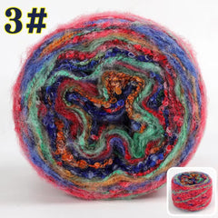 Hand Knitted Gradient Mohair Yarn, Crocheting Wool Acrylic Polyester Thread