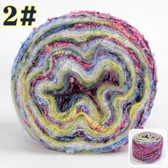 Hand Knitted Gradient Mohair Yarn, Crocheting Wool Acrylic Polyester Thread