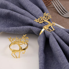 6pcs Christmas Napkin Ring Buckle Holiday Accessory Room Decor