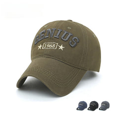 Men's Baseball Cap with 3D Embroidery Outdoor Fashion Washed Sunscreen Hat