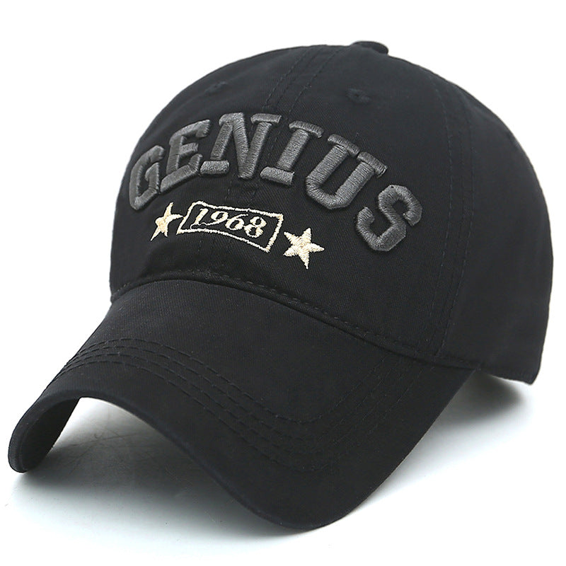 Men's Baseball Cap with 3D Embroidery Outdoor Fashion Washed Sunscreen Hat