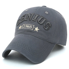 Men's Baseball Cap with 3D Embroidery Outdoor Fashion Washed Sunscreen Hat