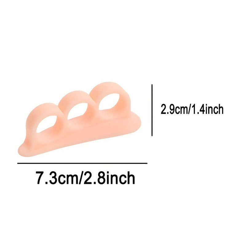 Toe Straighteners with Separator Loops for Crooked Toes - 2pcs