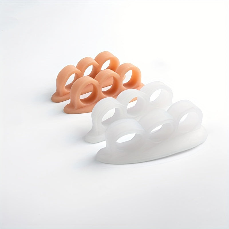 Toe Straighteners with Separator Loops for Crooked Toes - 2pcs