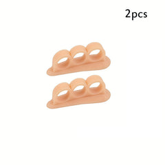 Toe Straighteners with Separator Loops for Crooked Toes - 2pcs
