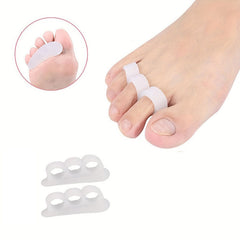 Toe Straighteners with Separator Loops for Crooked Toes - 2pcs