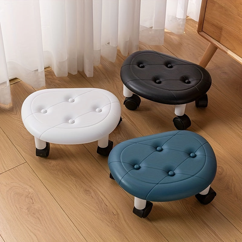 Children's Roller Stool Swivel Wheels Nursery Living Room Bedroom