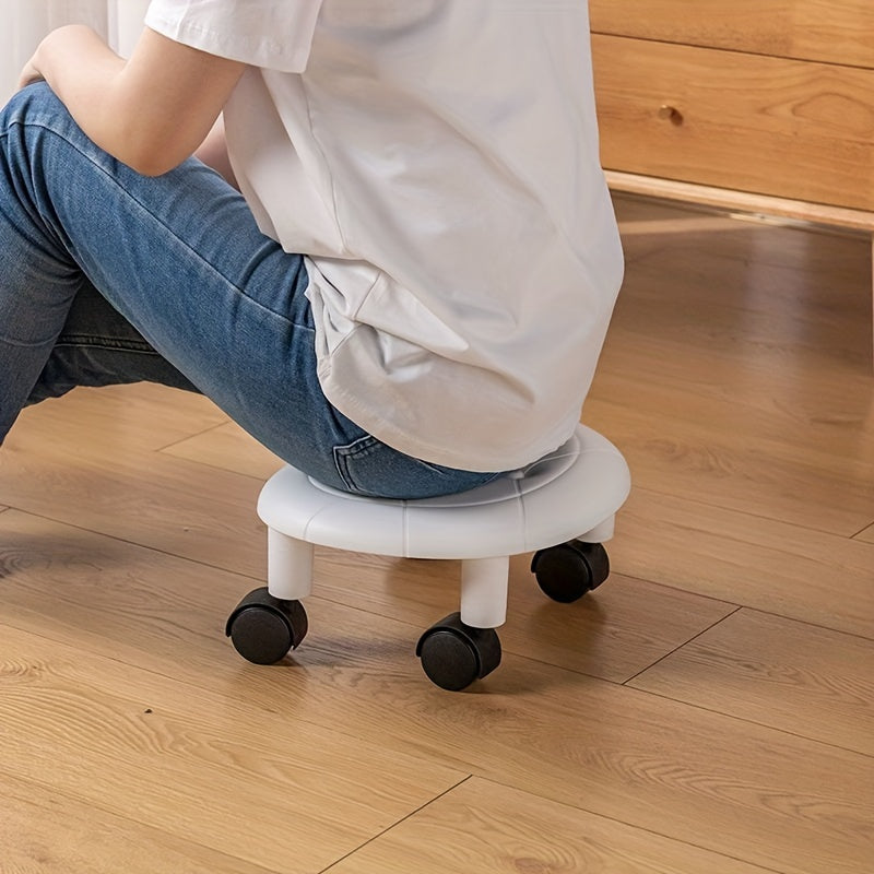 Children's Roller Stool Swivel Wheels Nursery Living Room Bedroom