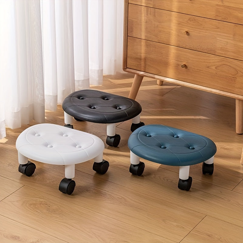 Children's Roller Stool Swivel Wheels Nursery Living Room Bedroom
