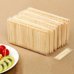 100 200pcs Double-headed Bamboo Toothpick Disposable Bag