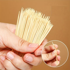 100 200pcs Double-headed Bamboo Toothpick Disposable Bag