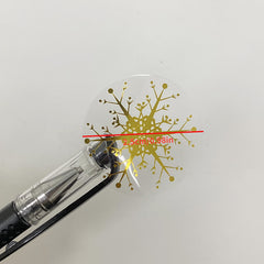 500pcs Round Transparent Golden Snowflake Sealing Stickers
