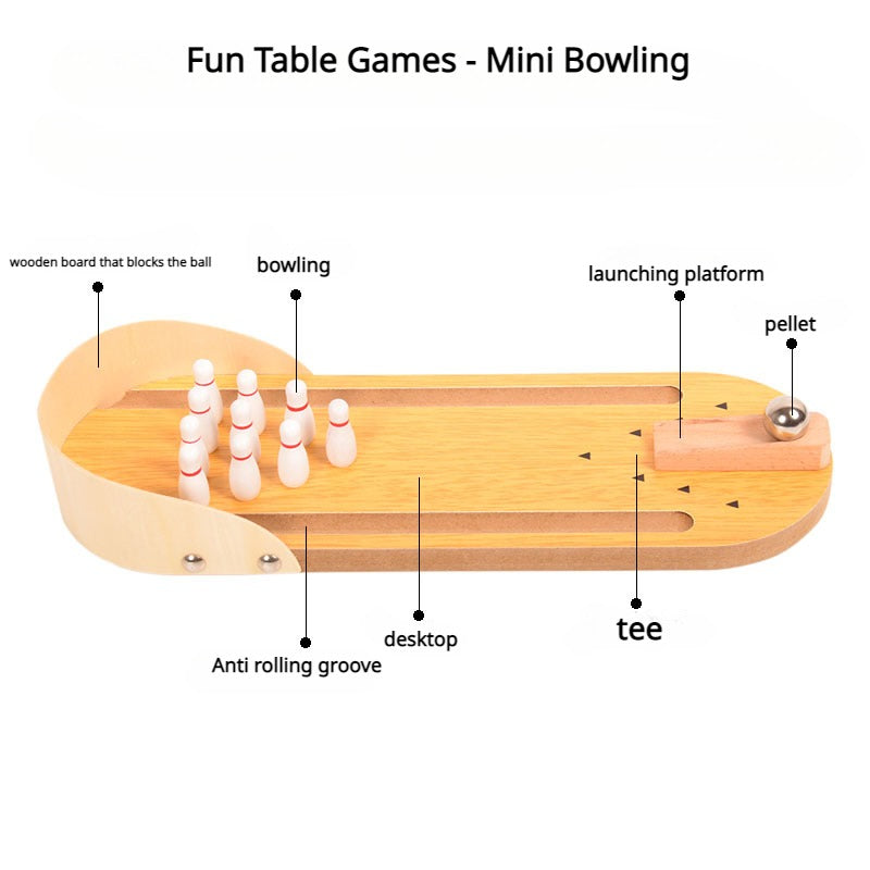 Mini Bowling Table Game for Family Fun