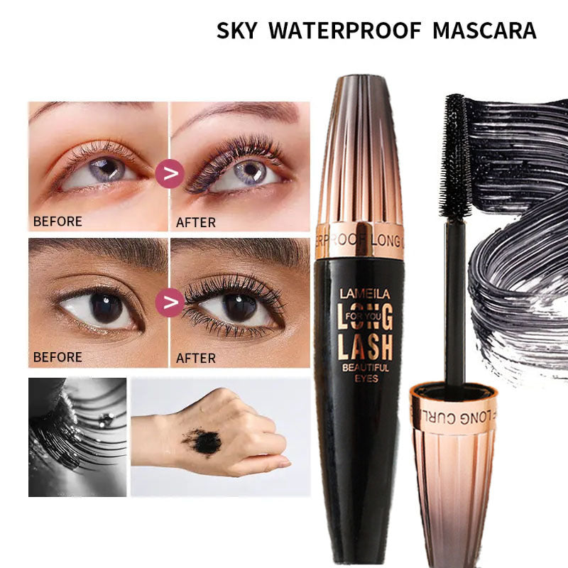 Waterproof Mascara Sweat Proof Smudge Proof Slender Thick Setting