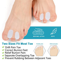 3 Pairs Toe Valgus Corrector for Men and Women - Soft Silicone Foot Care Tool