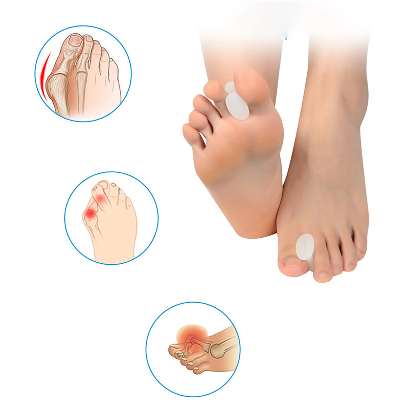 3 Pairs Toe Valgus Corrector for Men and Women - Soft Silicone Foot Care Tool