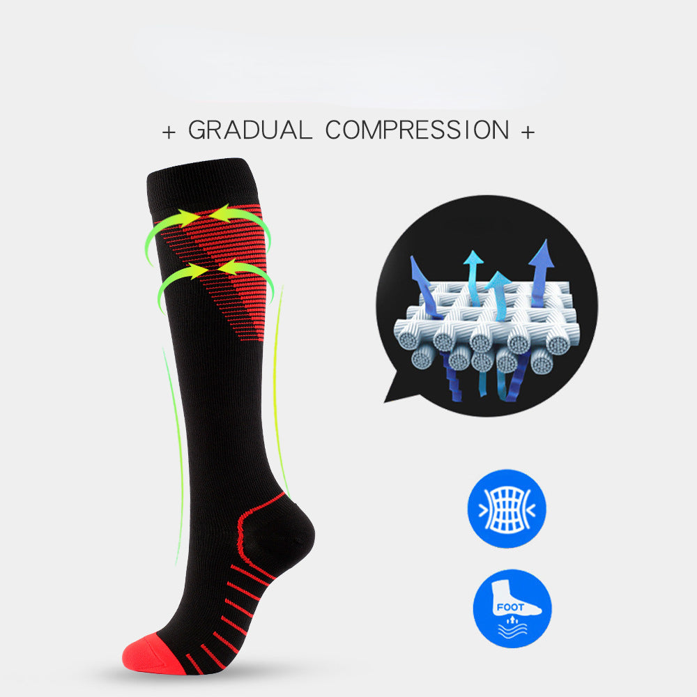 Compression Thigh Socks for Men Women Colourful Pattern