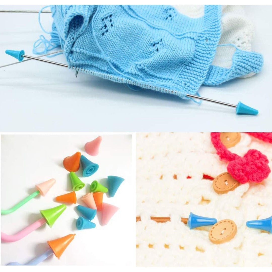 16pcs Knitting Needle Point Protectors for Beginners Craft
