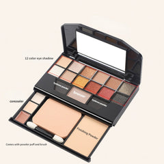 19 Colors Makeup Palette Set Eyeshadow Contouring Concealing Setting Powder