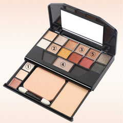 19 Colors Makeup Palette Set Eyeshadow Contouring Concealing Setting Powder