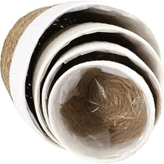 Seagrass Planter Basket Set 6" 7" 9" 10" Hand Woven with Plastic Liner Round