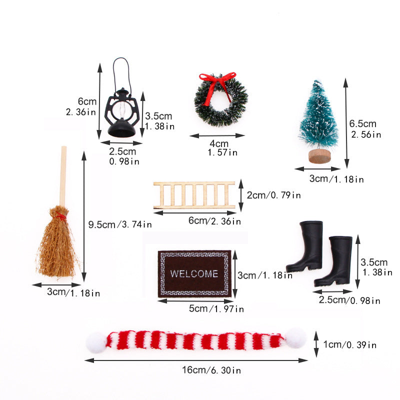1:12 Dollhouse Mini Christmas Decor Set Shooting Prop Scene