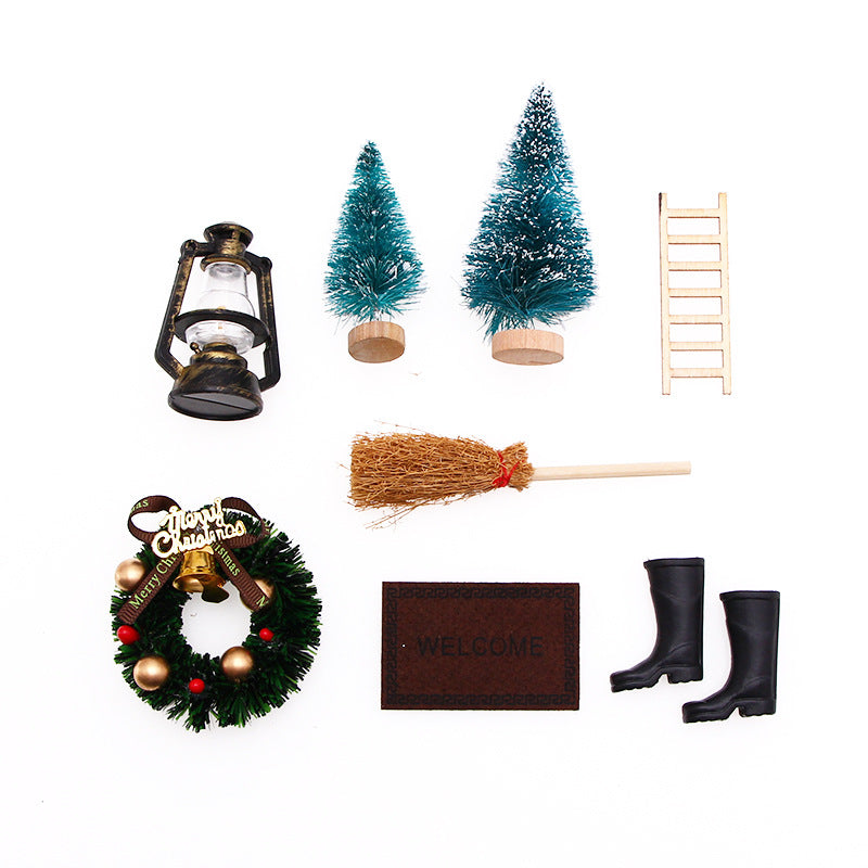 1:12 Dollhouse Mini Christmas Decor Set Shooting Prop Scene
