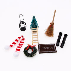 1:12 Dollhouse Mini Christmas Decor Set Shooting Prop Scene