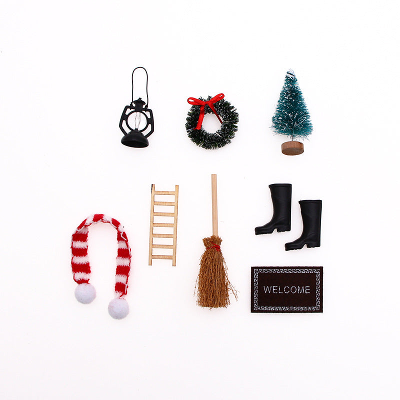 1:12 Dollhouse Mini Christmas Decor Set Shooting Prop Scene