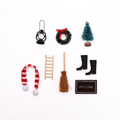 1:12 Dollhouse Mini Christmas Decor Set Shooting Prop Scene