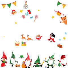 Santa Claus Reindeer Electrostatic Stickers Christmas Decor