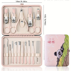 10ps Outdoor Nail Clipper Set Stainless Steel Pedicure Tools