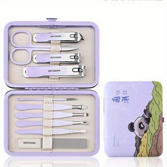 10ps Outdoor Nail Clipper Set Stainless Steel Pedicure Tools