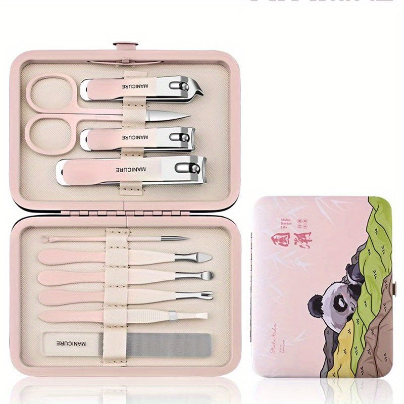 10ps Outdoor Nail Clipper Set Stainless Steel Pedicure Tools