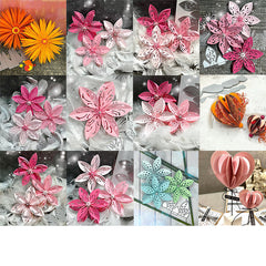 Piggy Craft Metal Cutting Dies Folded Flower Scrapbook Die - DIY Cards